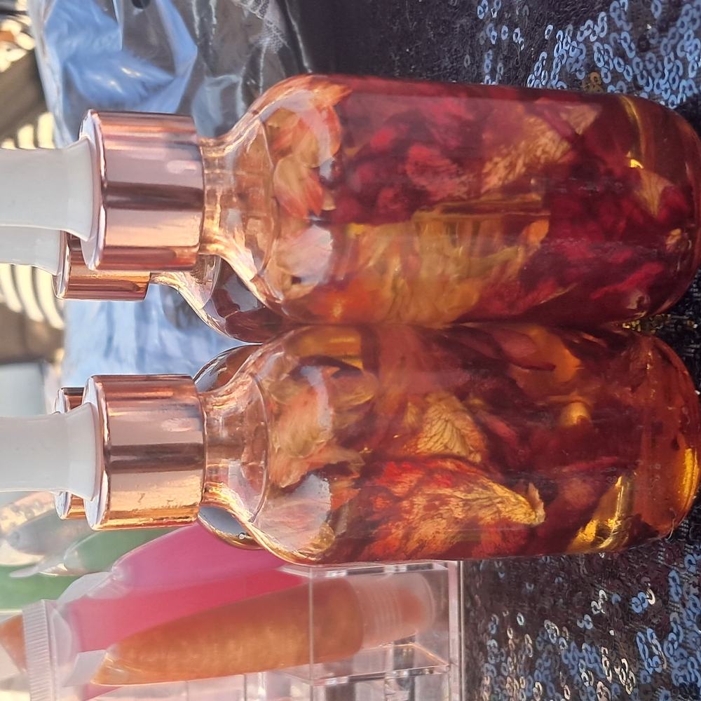 Rose Gold Infused Oil Bottles